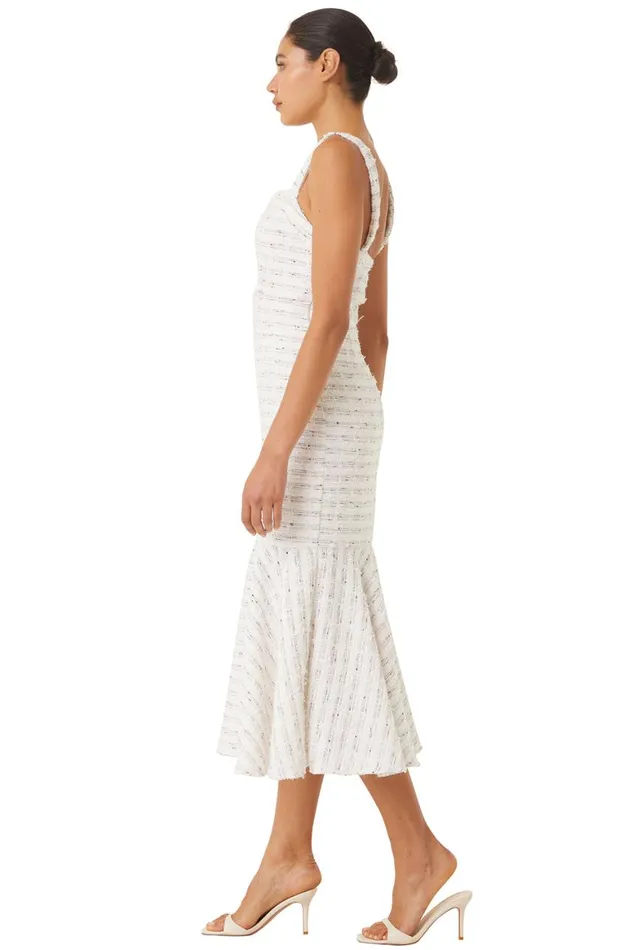 Women MISA Los Angeles Dresses ELKE DRESS Winter White