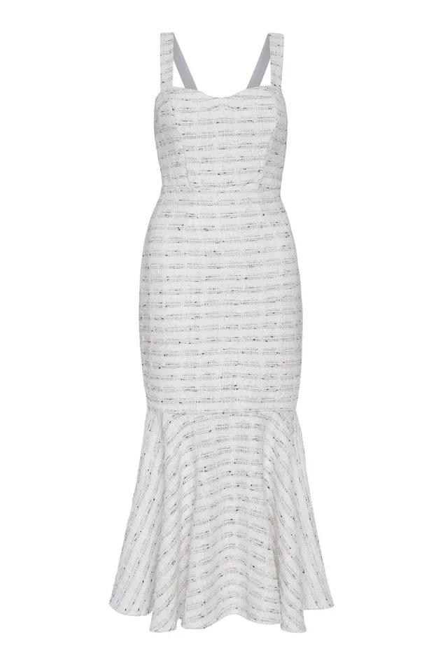 Women MISA Los Angeles Dresses ELKE DRESS Winter White
