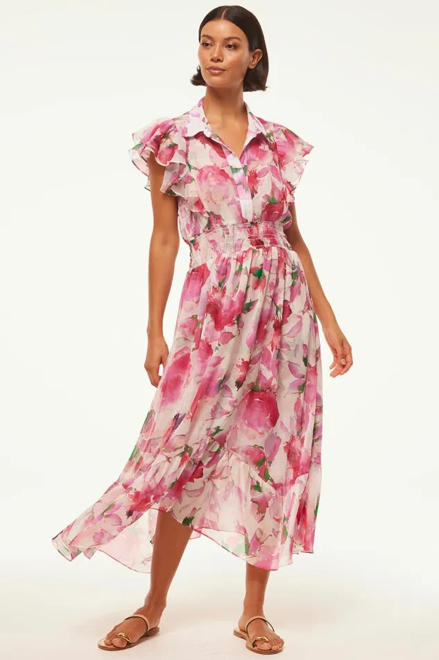 Women MISA Los Angeles Dresses FLORENCIA DRESS Garden Fuchsia
