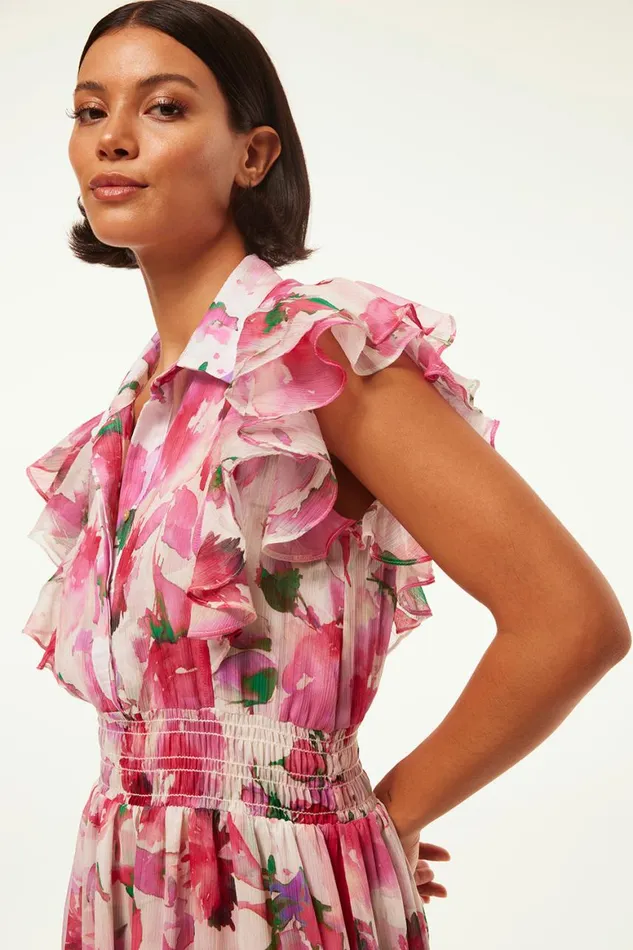 Women MISA Los Angeles Dresses FLORENCIA DRESS Garden Fuchsia