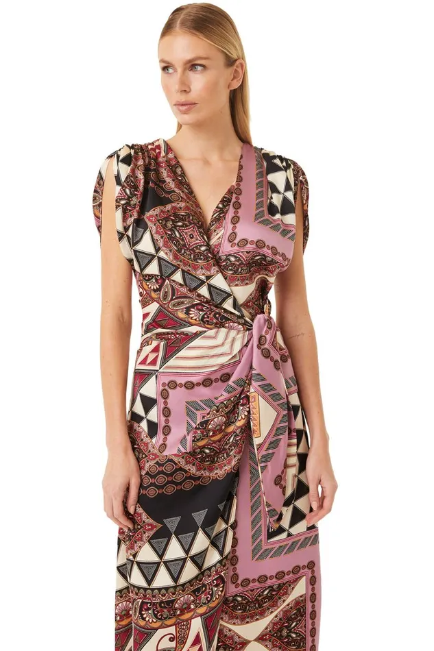 Women MISA Los Angeles Dresses FRANCESCA DRESS Leonardo Patchwork
