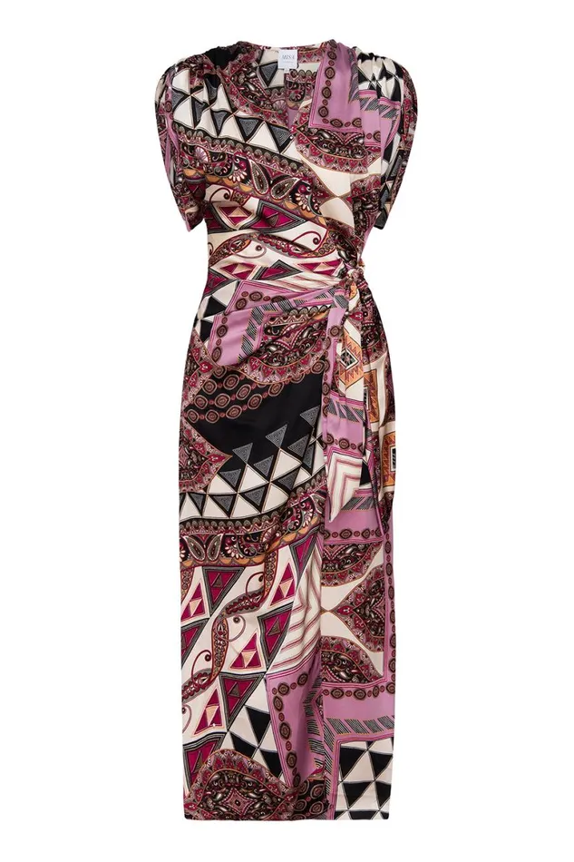 Women MISA Los Angeles Dresses FRANCESCA DRESS Leonardo Patchwork