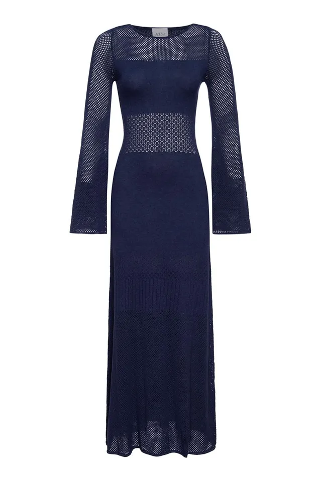 Women MISA Los Angeles Dresses IRENE DRESS Midnight Blue