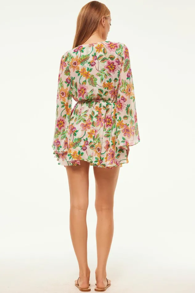 Women MISA Los Angeles Dresses KAIA DRESS Flora Exotica Chiffon