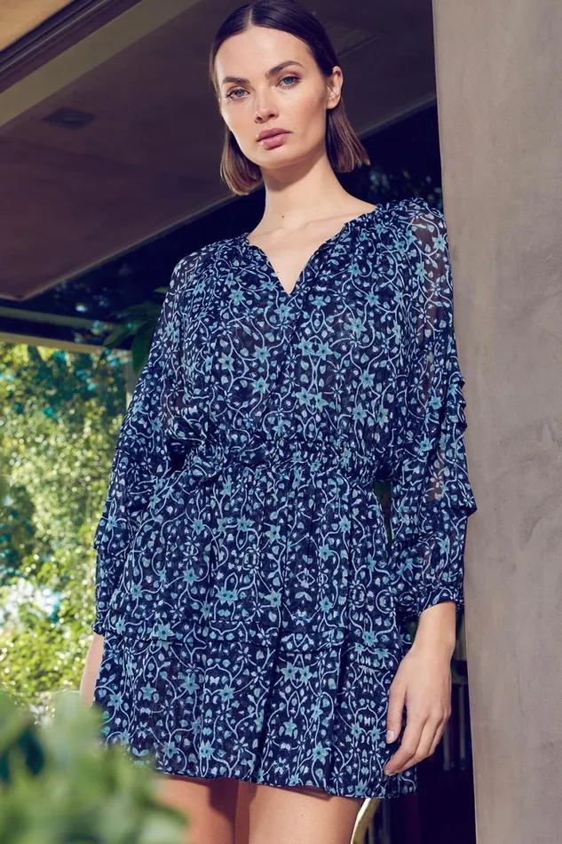 Women MISA Los Angeles Dresses KARLINA DRESS Nightshade Flora