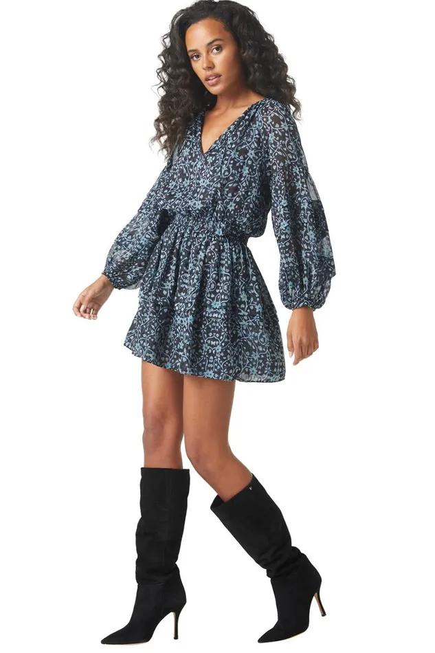 Women MISA Los Angeles Dresses KARLINA DRESS Nightshade Flora