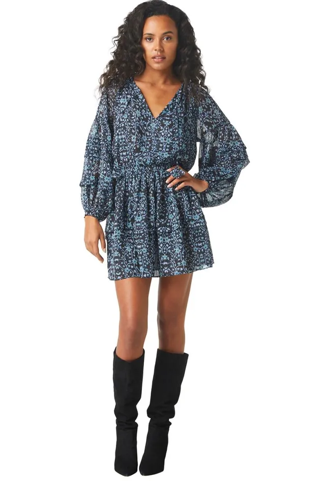 Women MISA Los Angeles Dresses KARLINA DRESS Nightshade Flora