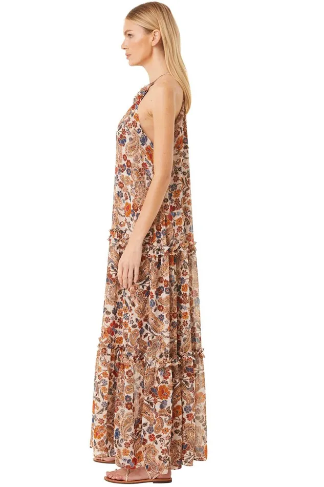 Women MISA Los Angeles Dresses LALA DRESS Coco Lurex Paisley