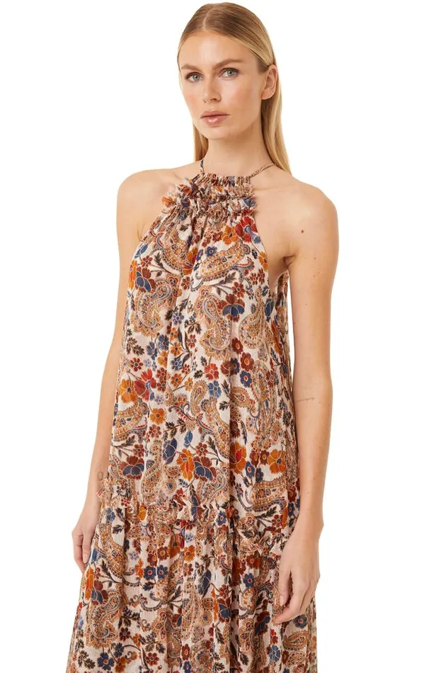 Women MISA Los Angeles Dresses LALA DRESS Coco Lurex Paisley