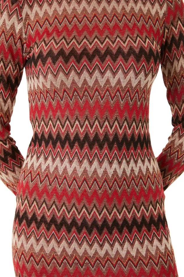 Women MISA Los Angeles Dresses LIV DRESS Winter Chevron