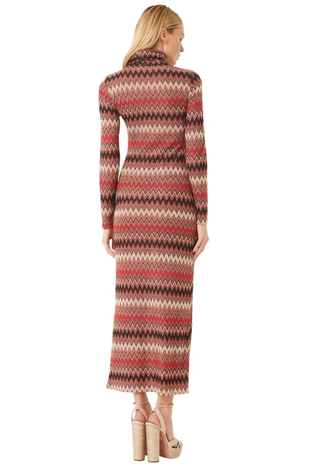 Women MISA Los Angeles Dresses LIV DRESS Winter Chevron