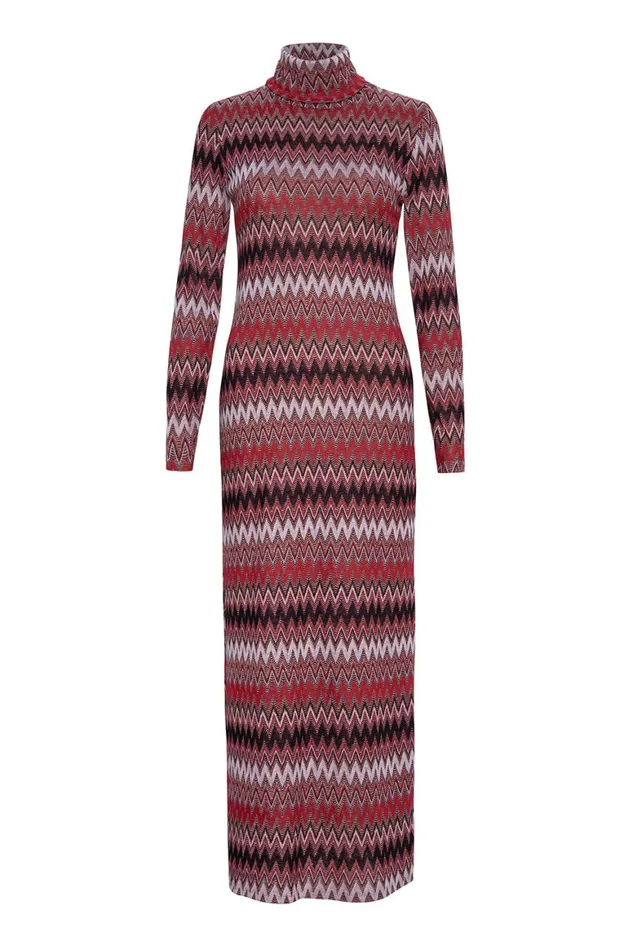 Women MISA Los Angeles Dresses LIV DRESS Winter Chevron