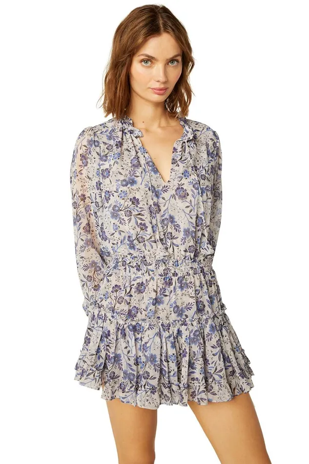 Women MISA Los Angeles Dresses LORENA DRESS Cerulean Floral
