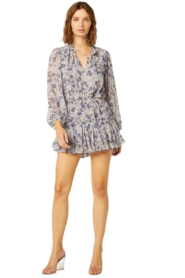 Women MISA Los Angeles Dresses LORENA DRESS Cerulean Floral