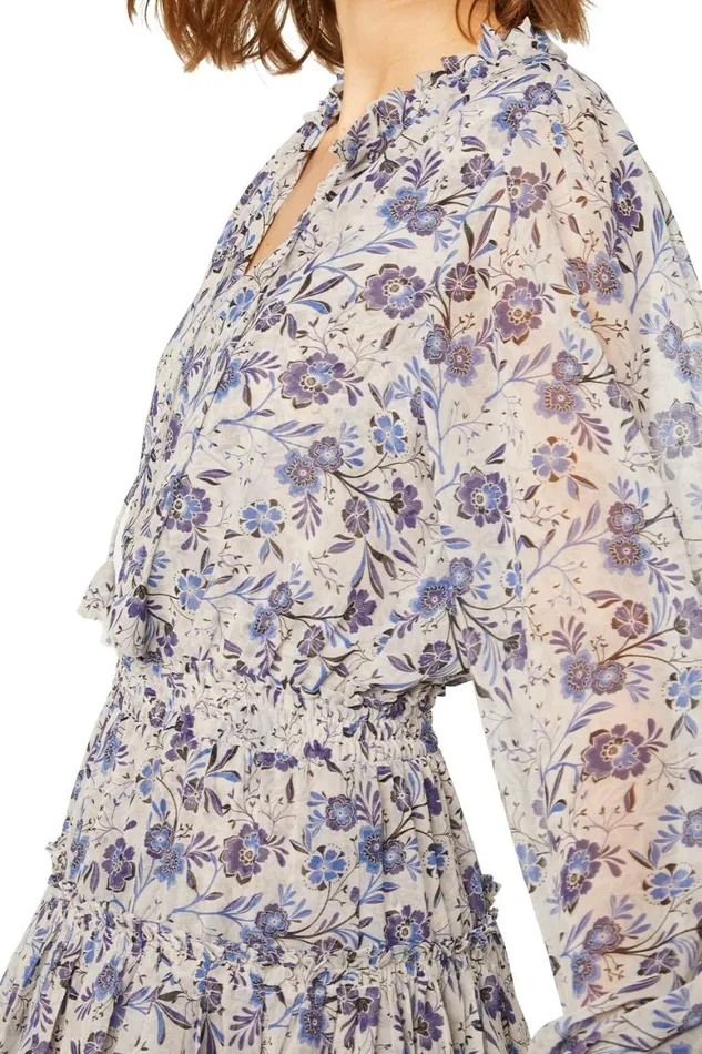 Women MISA Los Angeles Dresses LORENA DRESS Cerulean Floral