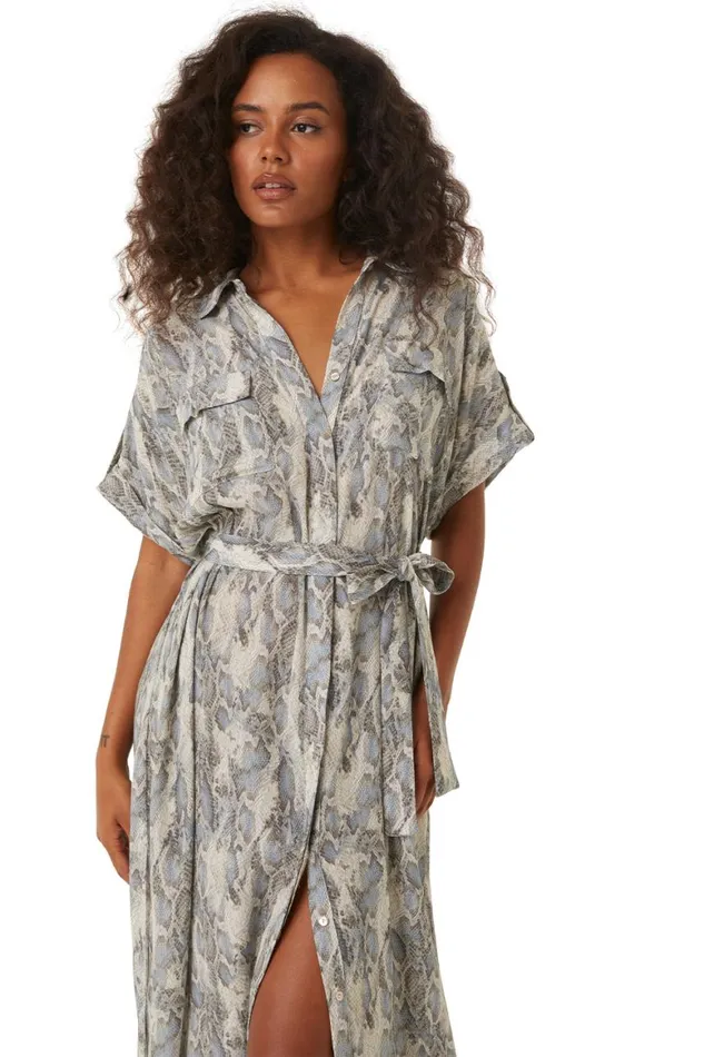 Women MISA Los Angeles Dresses LOU DRESS Spring Python