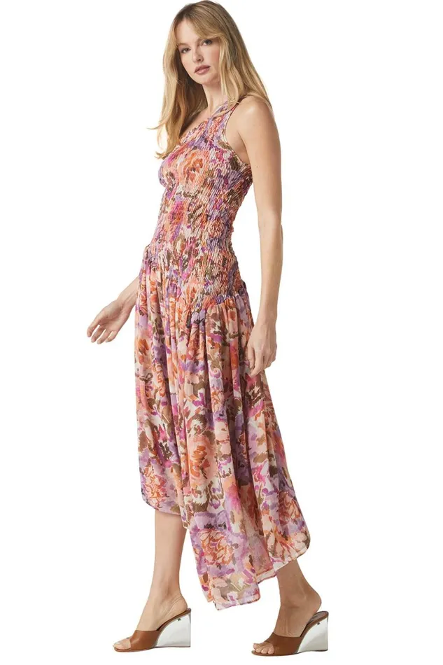 Women MISA Los Angeles Dresses LYDIA DRESS Sunset Blooms