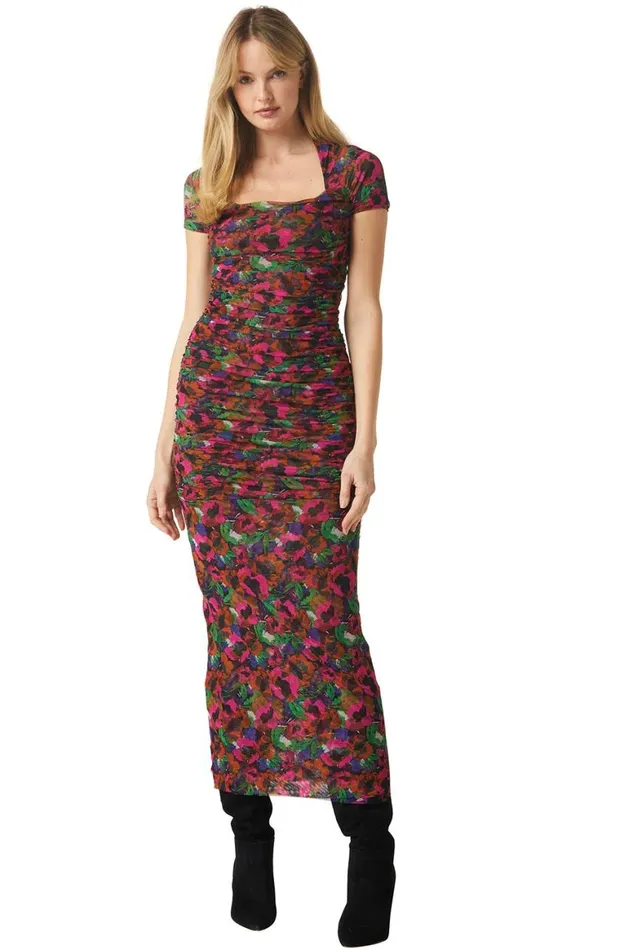 Women MISA Los Angeles Dresses MARILYN DRESS Jewel Tone Flora