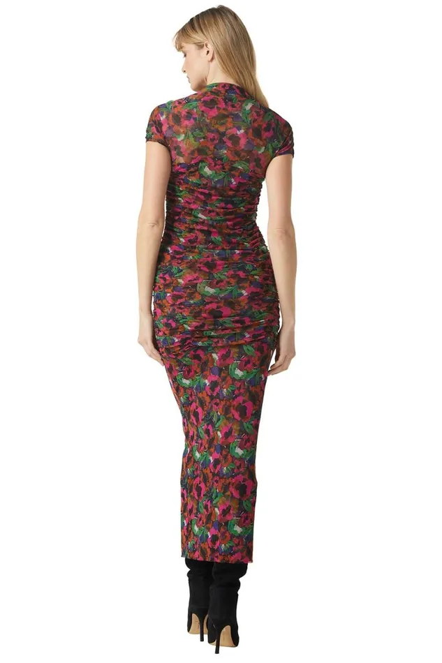 Women MISA Los Angeles Dresses MARILYN DRESS Jewel Tone Flora