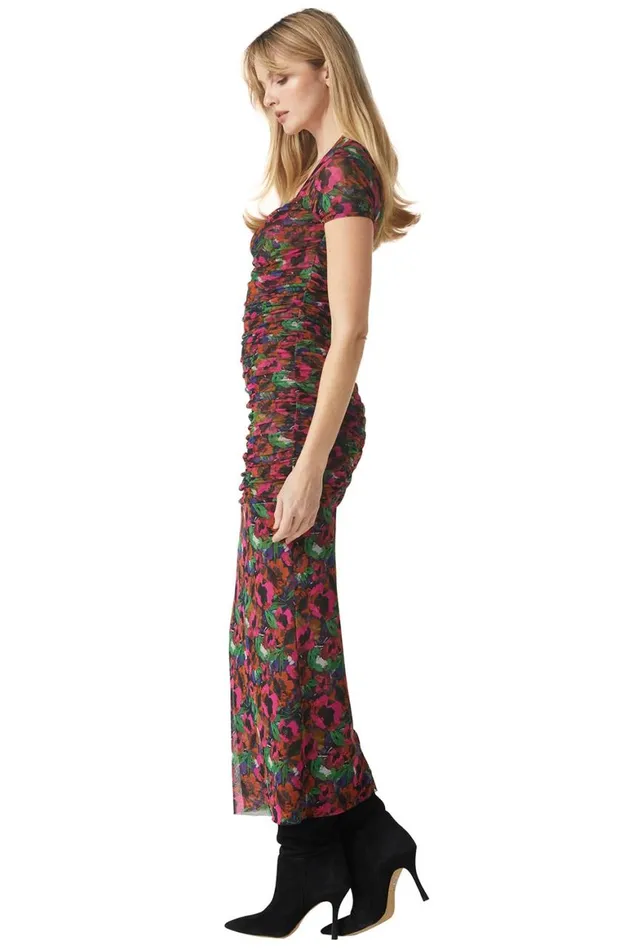 Women MISA Los Angeles Dresses MARILYN DRESS Jewel Tone Flora