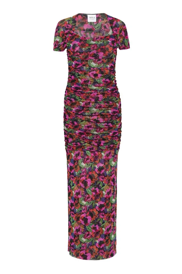 Women MISA Los Angeles Dresses MARILYN DRESS Jewel Tone Flora
