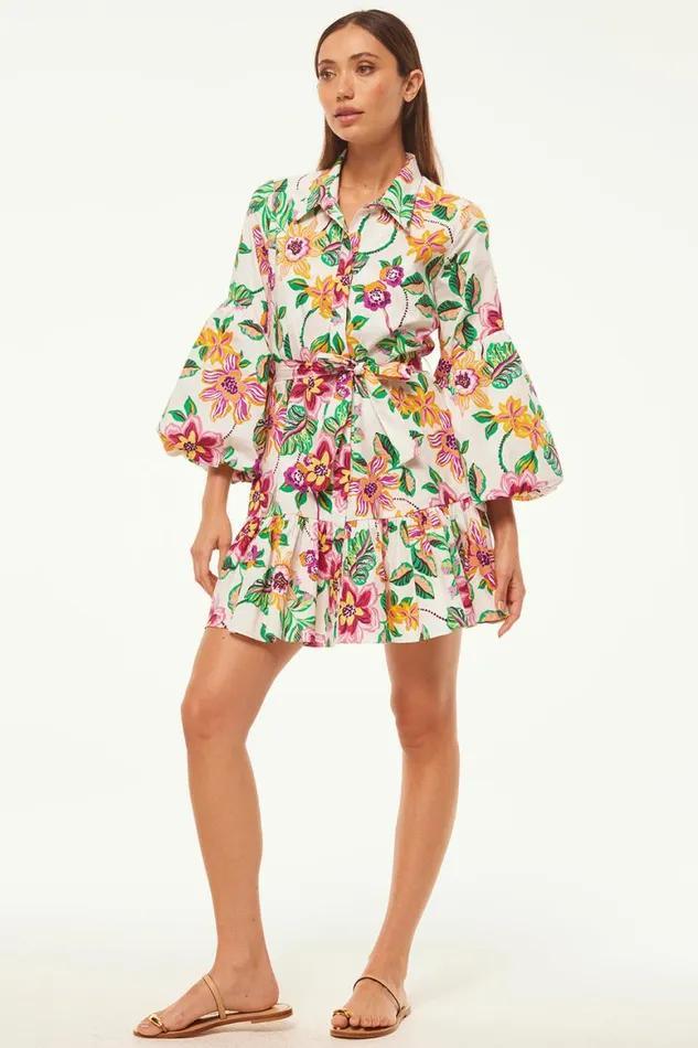 Women MISA Los Angeles Dresses MARTINA DRESS Flora Exotica Poplin