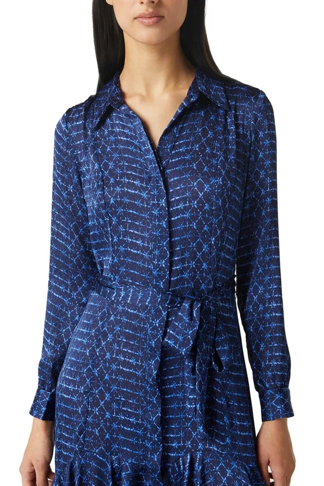 Women MISA Los Angeles Dresses MARTINE DRESS Midnight Shibori