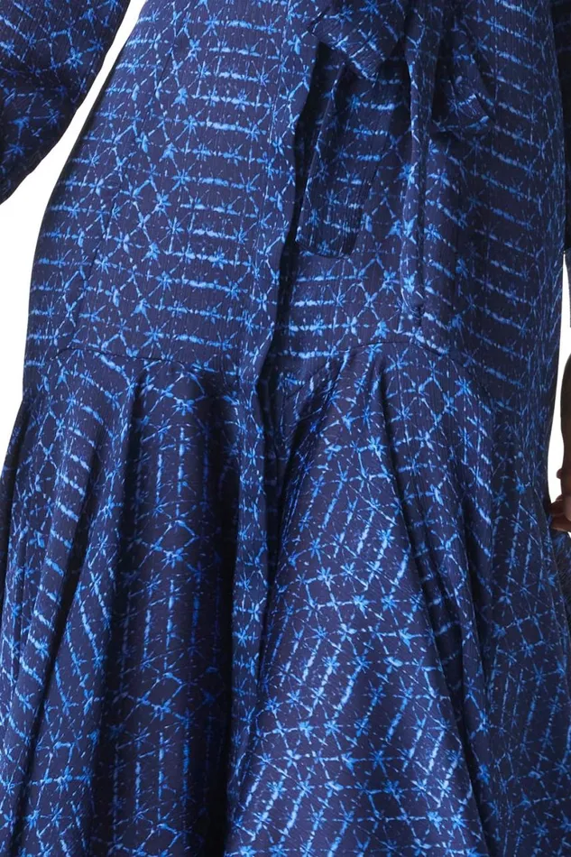 Women MISA Los Angeles Dresses MARTINE DRESS Midnight Shibori