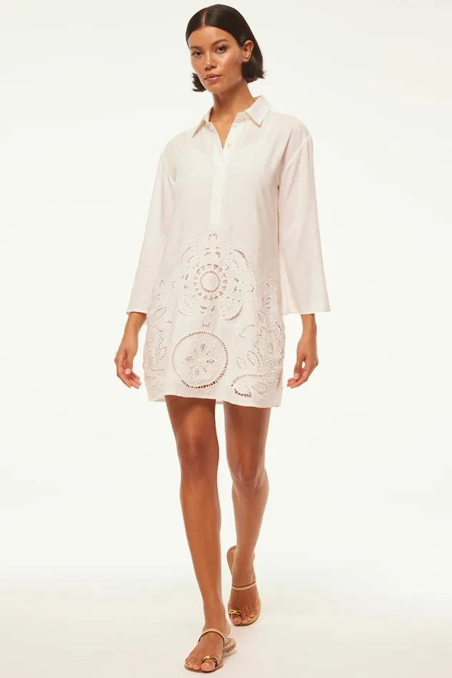 Women MISA Los Angeles Dresses MATIAS DRESS White Eyelet