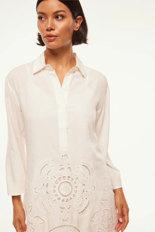 Women MISA Los Angeles Dresses MATIAS DRESS White Eyelet