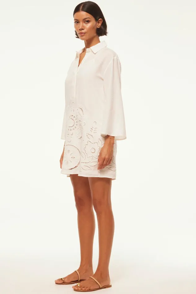 Women MISA Los Angeles Dresses MATIAS DRESS White Eyelet