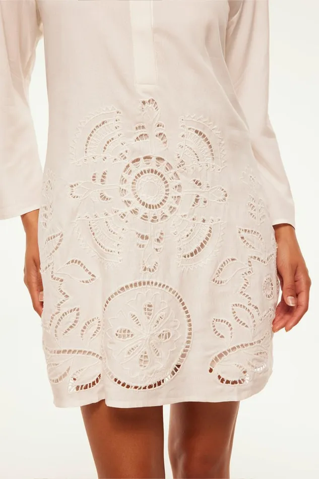 Women MISA Los Angeles Dresses MATIAS DRESS White Eyelet
