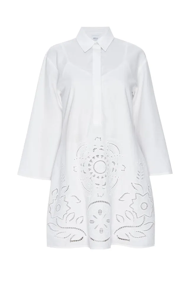 Women MISA Los Angeles Dresses MATIAS DRESS White Eyelet