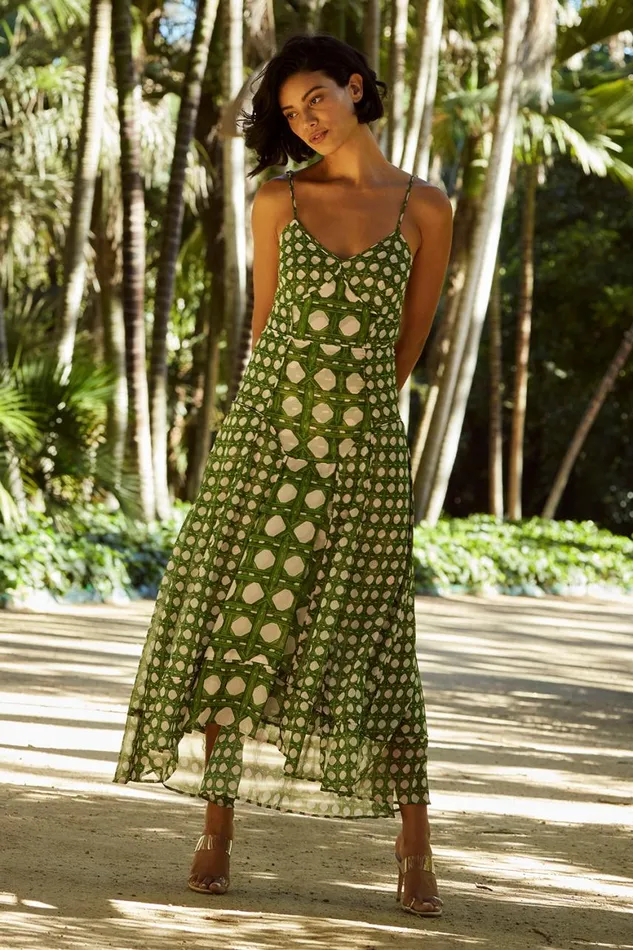 Women MISA Los Angeles Dresses MILA DRESS Rattan Tile Mix
