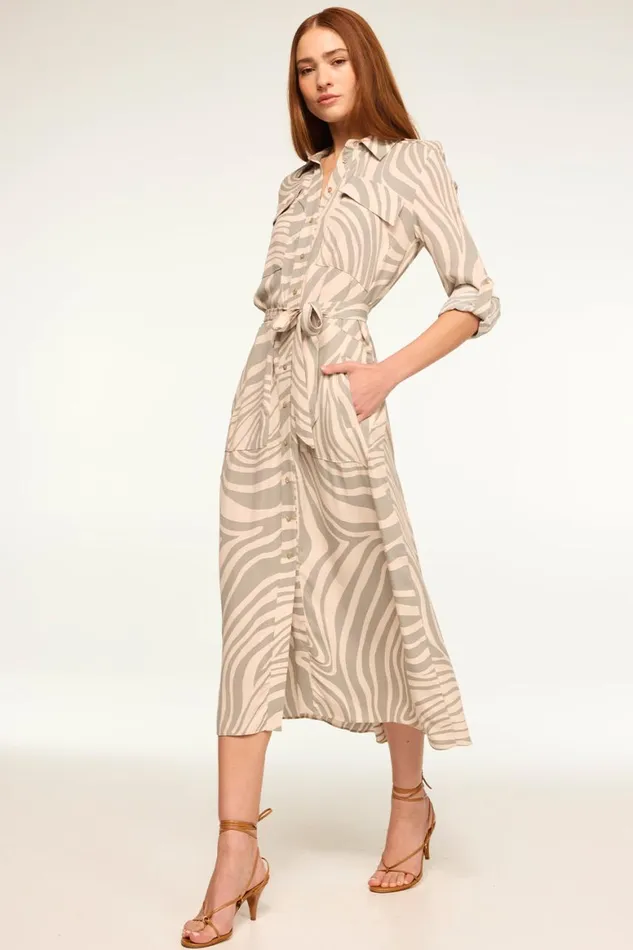 Women MISA Los Angeles Dresses MONTANA DRESS Abstract Zebra