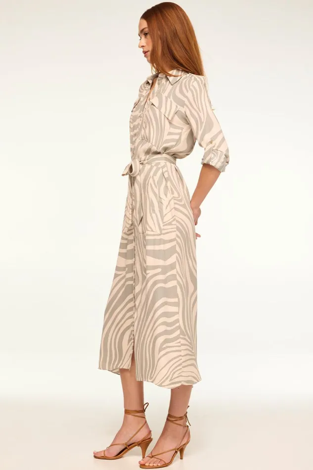 Women MISA Los Angeles Dresses MONTANA DRESS Abstract Zebra