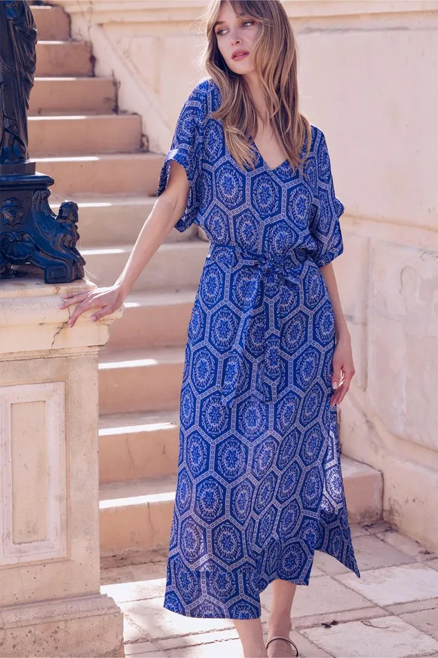 Women MISA Los Angeles Dresses NATALI DRESS Lapis Tile