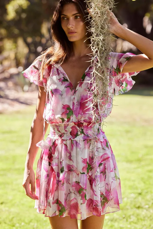 Women MISA Los Angeles Dresses NATALIA DRESS Garden Fuchsia