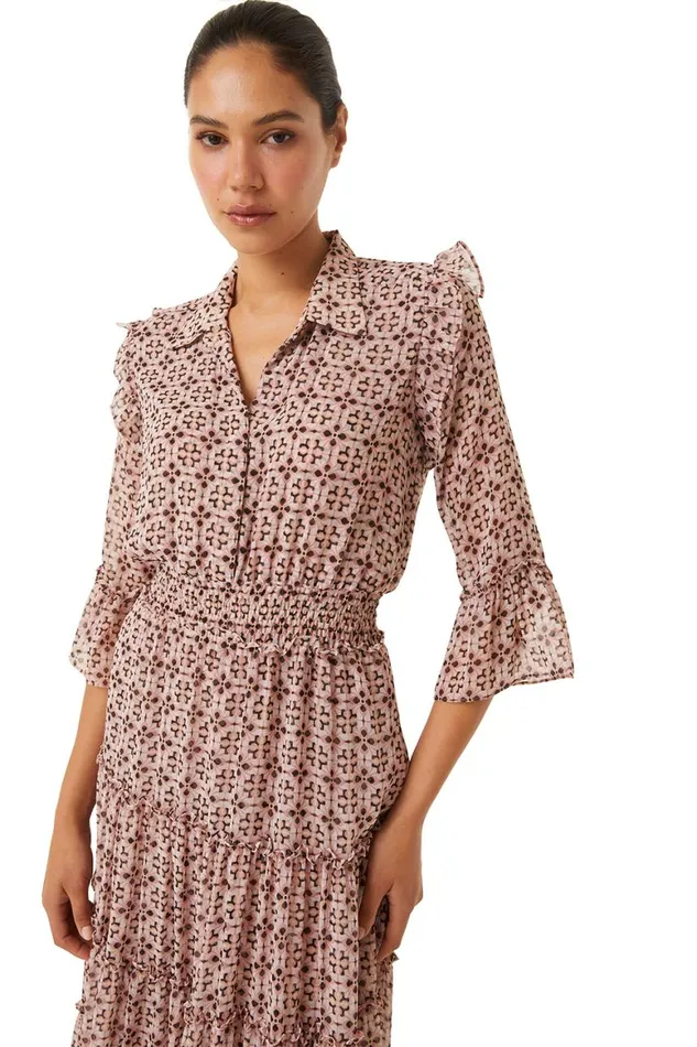 Women MISA Los Angeles Dresses PAMELINA DRESS Warm Winter Tile