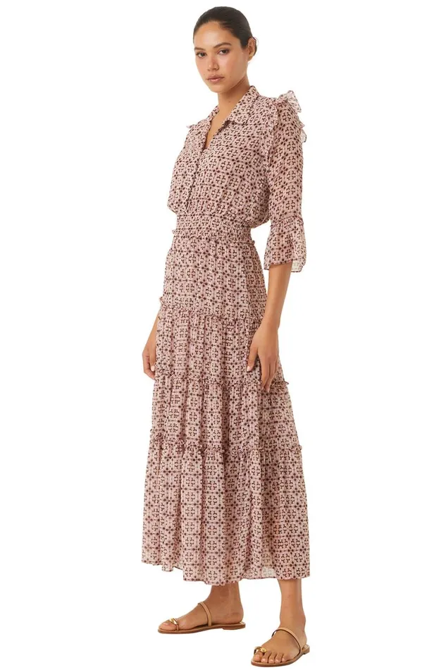Women MISA Los Angeles Dresses PAMELINA DRESS Warm Winter Tile