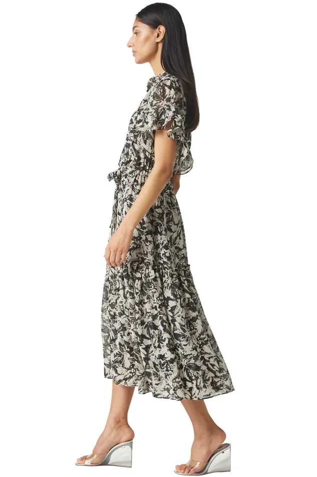 Women MISA Los Angeles Dresses RANJANA DRESS Tonal Abstract