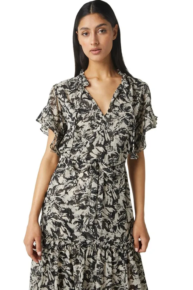 Women MISA Los Angeles Dresses RANJANA DRESS Tonal Abstract