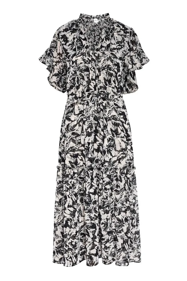 Women MISA Los Angeles Dresses RANJANA DRESS Tonal Abstract