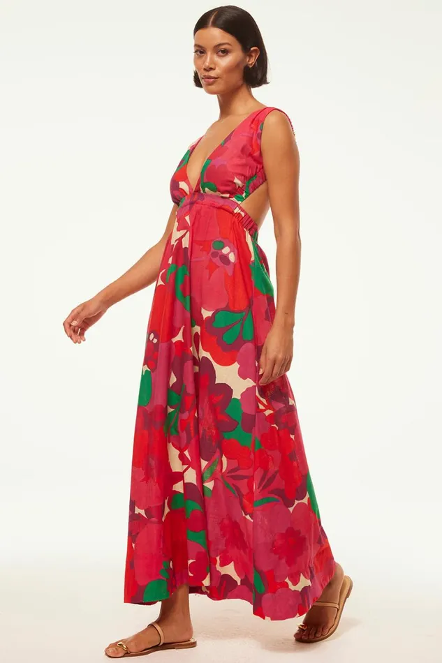 Women MISA Los Angeles Dresses ROSALIA DRESS Flora Rosada