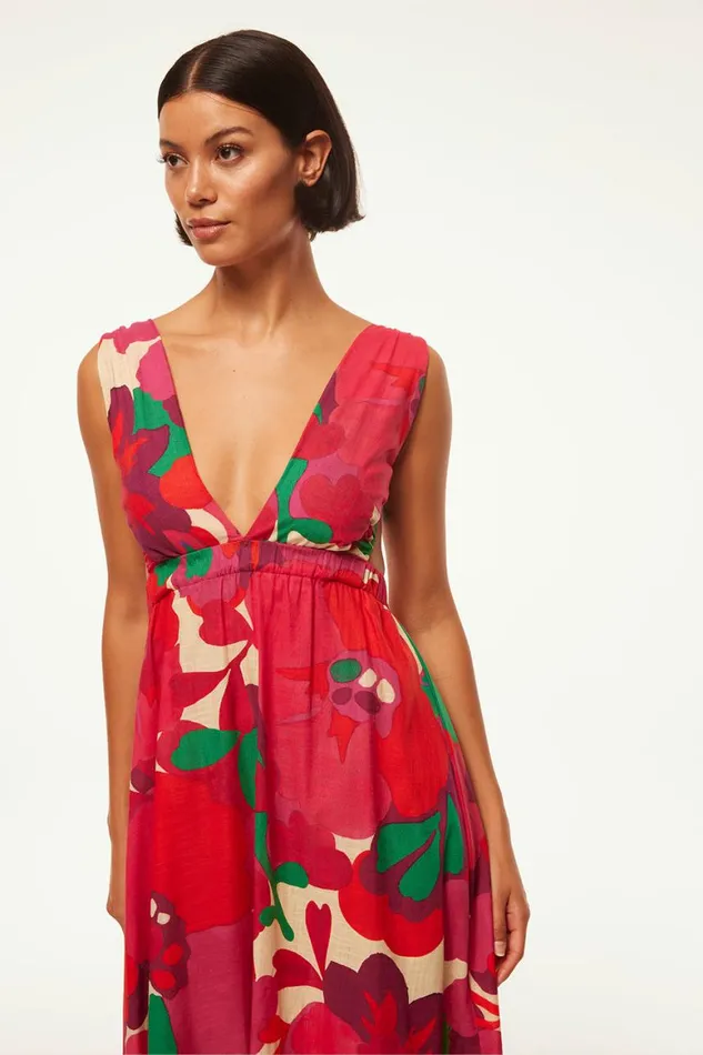 Women MISA Los Angeles Dresses ROSALIA DRESS Flora Rosada
