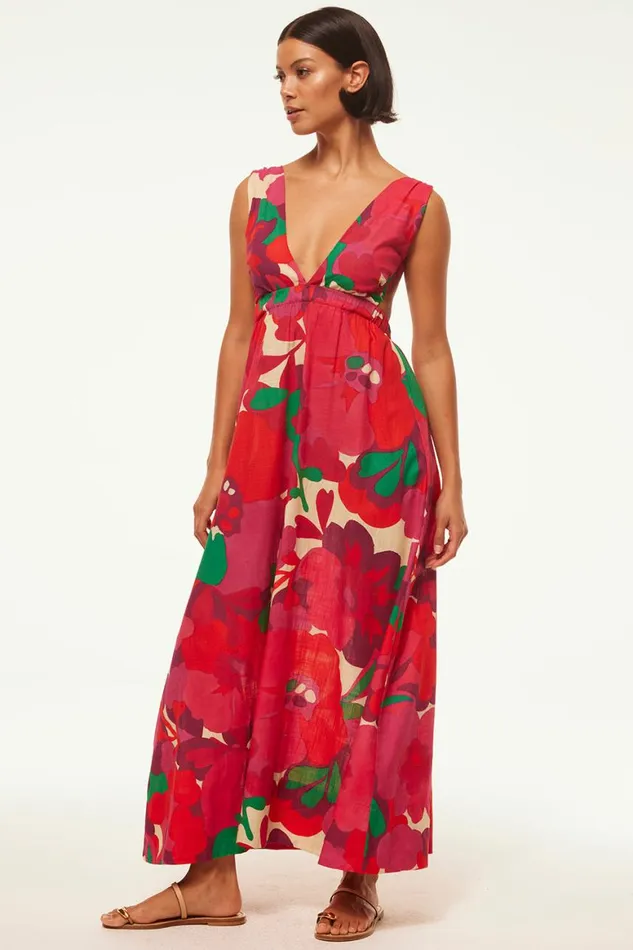 Women MISA Los Angeles Dresses ROSALIA DRESS Flora Rosada