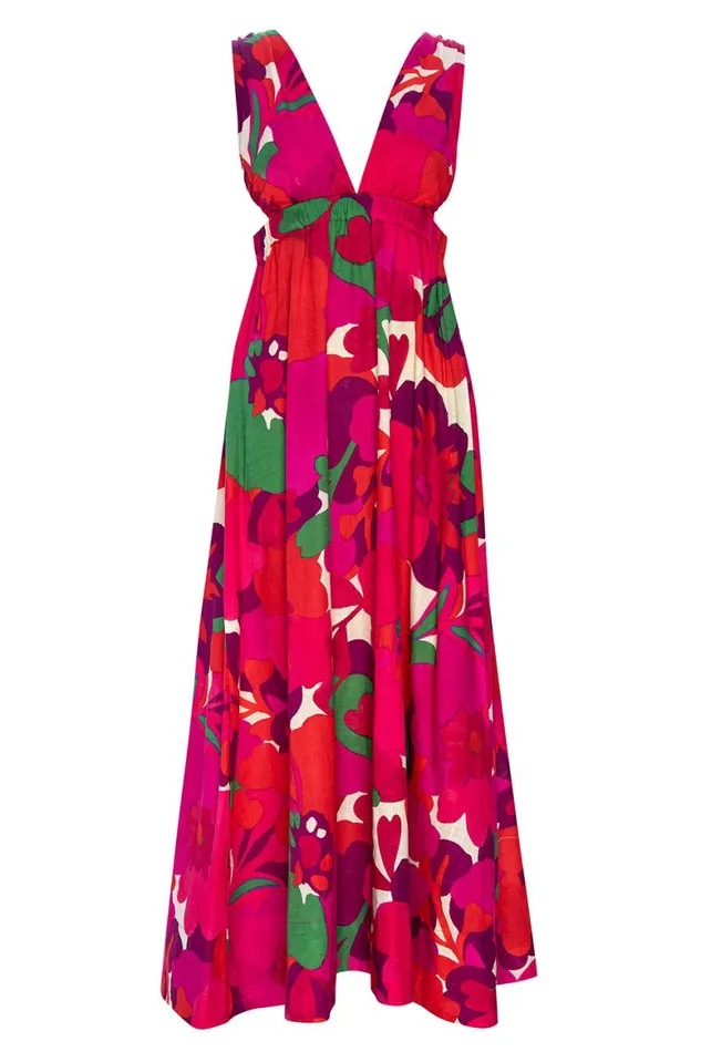 Women MISA Los Angeles Dresses ROSALIA DRESS Flora Rosada