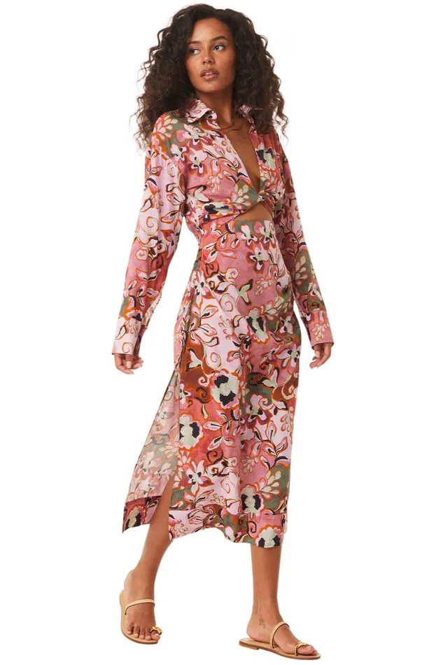 Women MISA Los Angeles Dresses SUNG DRESS Resort Batik Cotton Rayon
