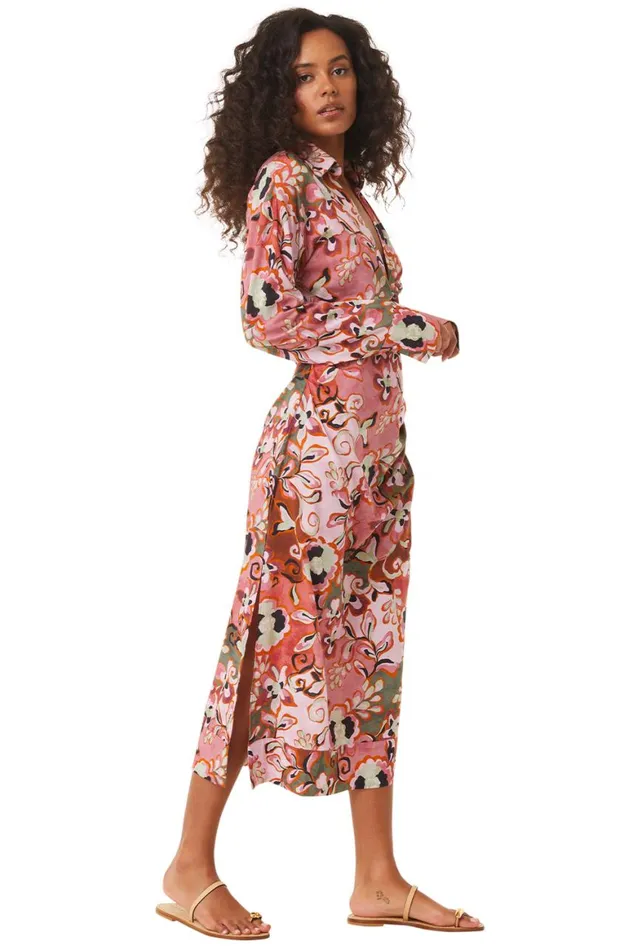 Women MISA Los Angeles Dresses SUNG DRESS Resort Batik Cotton Rayon