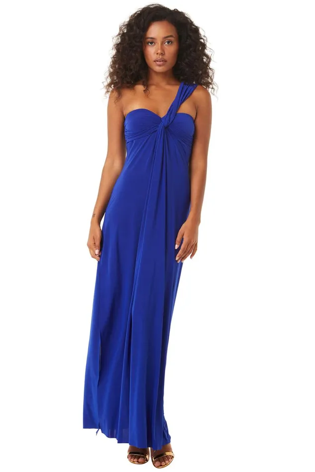 Women MISA Los Angeles Dresses THORA DRESS Cobalt Blue Venezia